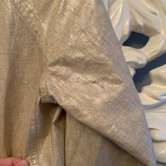 J Crew Linen Slicker Raincoat - Picture 11 of 12